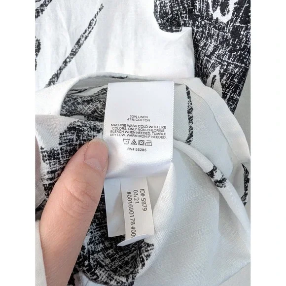 Express Mens White Floral Print Short Sleeve Shirt Vacation Beach Resort XL NWT - Picture 7 of 8